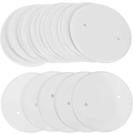 UKCOCO 20pièces Cache-bouton Alimentation Décoratif Blanc Plaque De Protection Électrique Ronde Cache-câbles Pour Bureau Et Maison Lot