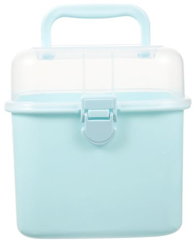 DECORNIJIA Botiquín Doméstico Multi Gran Capacidad Caja Organizadora Portátil para Medicinas Plástico Resistente y Ligero con Cierre Seguro para Uso Casa Oficina y Viajes