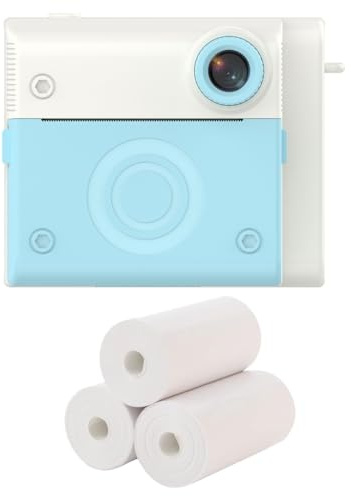 Appareil photo instantané portable pour enfants avec technologie d'impression rapide à 3 rouleaux