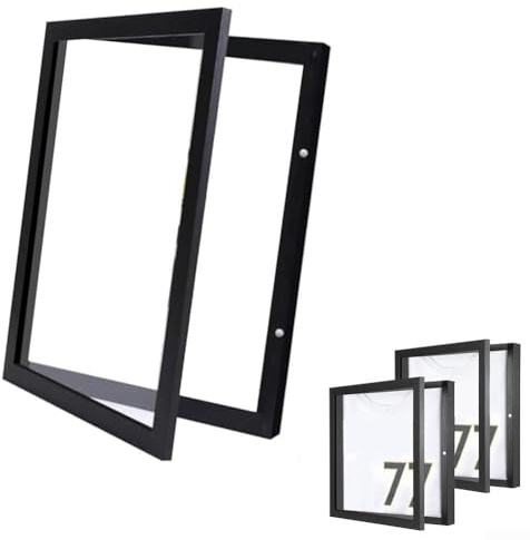 Cornice in legno per maglietta da calcio, cornice shadow box resistente ai raggi UV per magliette e maglie, adatta per la decorazione di casa e ufficio (14 * 18 pollici / 35,5 x 45,7 cm)