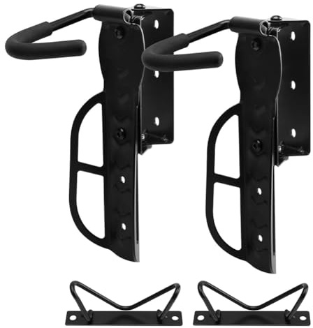 Bosiyrggrl 2 Confezioni Portabiciclette Girevoli per Montaggio A Parete per Garage Ganci per Bici per Portabiciclette da Garage Portabiciclette Verticale