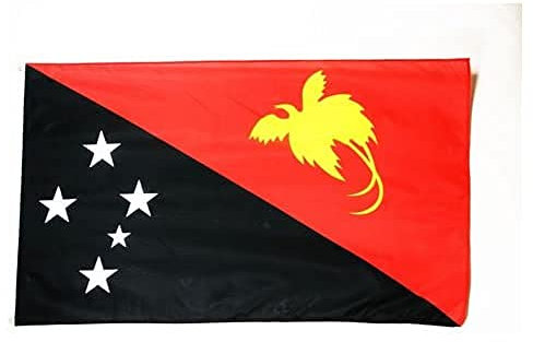 AZ FLAG - Drapeau Papouasie - 150x90 cm - Drapeau Papouasien 100% Polyester Avec Oeillets Métalliques Intégrés - Pavillon 110 g