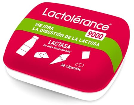 LACTOLERANCE 9000 I 36 gélules de Lactase I Traite l'intolérance au lactose sévère | Améliore la digestion du lactose | Format pocket | Prise à la demande - Protection 1h | Sans additif