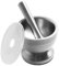 Bekith Mörser und Stößel Sets 18/8 Gebürsteter Edelstahl Gewürzmühle Pille Crusher Molcajete Kräuterschale