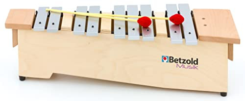 Betzold - Sopran-Metallophon - angenehmer Klang, ein-& ausschaltbare Dämpfeinrichtung inkl. 2 Schlägel
