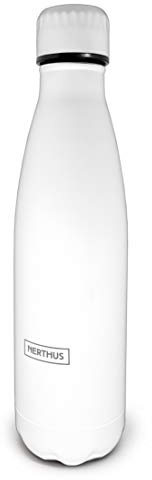 NERTHUS Botella FIE 130 Termo Doble Pared Vintage de Acero Inoxidable Color Blanco 500 ml Libre de BPA, 18/8, 0 cm