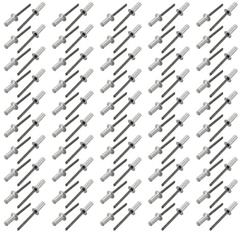 Sourcingmap Blindnieten, Aluminium, Senkkopf, geschlossenes Ende, 5 x 15 mm, 100 Stück