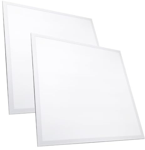 LED ATOMANT Confezione da 2 Pannello LED 60x60cm 48W, CCT (Selettore di Colore Bianco Caldo, Neutro e Freddo), 5000 Lumen, Driver incluso