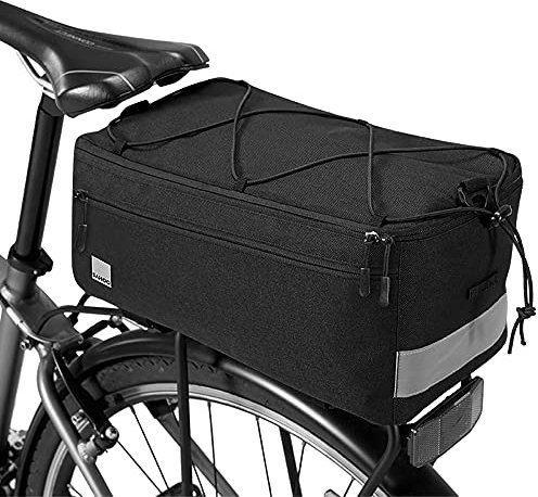 Lixada Fahrradtasche für Gepäckträger, 8L Fahrrad Isoliertasche, Kofferraumkühlertasche, Fahrrad Gepäckträgertasche mit Reflektierender, 37 * 16 * 16 cm
