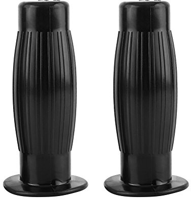 Hlyjoon Lenkergriffe 7/8 / 22mm 1 Paar Motorrad Gummi Griffe Universal Vintage-Stil Handgriffe Links Rechts(Schwarz)