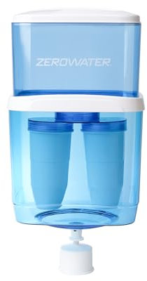 ZeroWater Sistema de filtración de agua de 19 L para dispensadores de agua fría y caliente, Medidor TDS y 2x Filtros Incluidos (no incluye dispensador)