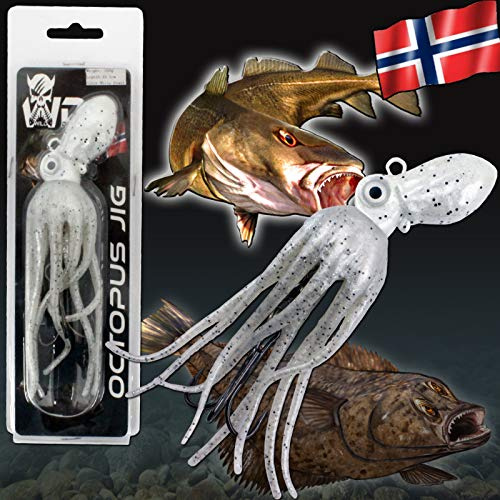 Angel-Berger Wild Devil Baits Octopus Jig Dorsch Heilbutt Seelachs Köder Pilker Meeresangeln Gummifisch