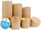 Nationwide Paper 8oz- 50 Pcs Soup Containers Leak Proof Brown Disposable Soup Cups with Vented Lids (230ml)