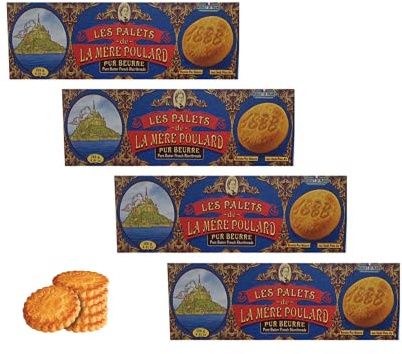 La Mere Poulard® | Biscotti Puro Burro & Caramello | Biscotti Burro & Caramello | Biscotti Tradizionali al Burro - 4 Astucci x 125 Gr