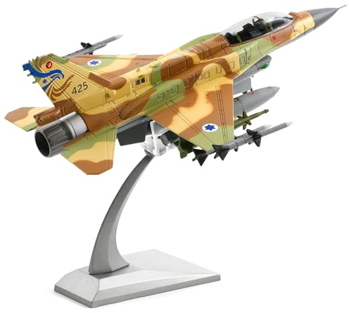 NUOTIE F-16 Fighting Falcon 1/72 Kit de Modelo de Avión de Metal Fundido a Presión Avión de Combate Aleación Modelo Preconstruido con Soporte para Adultos Colecciones o Regalo (F-16I-Israel)
