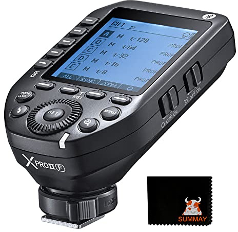 Godox XProII-F TTL Wireless Flash Trigger 1/8000s HSS, TCM Instantaneous Switching, APP Control, 16 Gruppen 32 Kanäle, Großes LCD-Display, Stabiles Signal, Reaktionsschnell, Geeignet für Fuji-Kameras