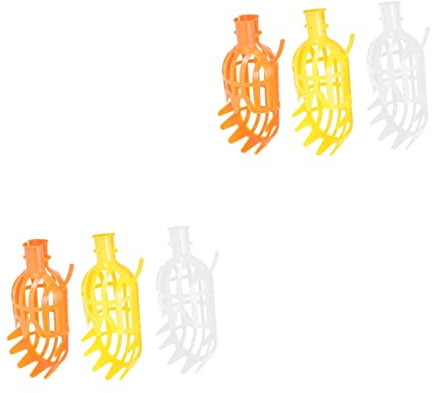 DOITOOL 6 STK Obstpflücker Aus Der Luft Apfelpflücker Kopfkorb Für Obstpflücker Obstpflücker-Werkzeuge Obstgartenpflückkorb Mangopflückkorb Baumpflücker Pp-Material Spiral- Grapefruit