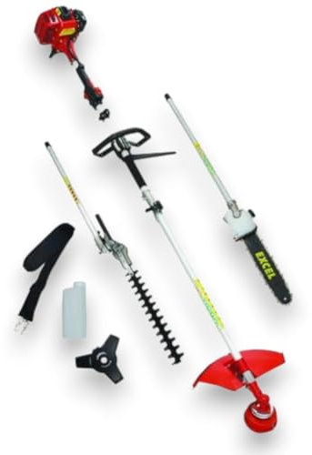 Briconess.com Decespugliatore a scoppio 2 tempi 25cc multifunzione regolabile con tagliasiepi troncarami e potatore