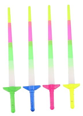 ifundom Bastoncini Luminosi 4pezzi in Plastico Funzione Glowing per Festa e Concerto Accessori per Tifo e Performance Capodanno e Natale Colore Casuale