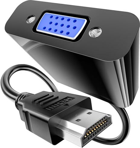 BHHB Adattatore HDMI to VGA (da maschio a femmina) Convertitore HDMI a VGA Cavo per Computer, Desktop, Laptop, PC, Monitor proiettore, HDTV, Chromebook, Raspberry Pi, Roku, Xbox