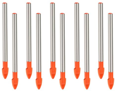Set de 10 Brocas para Azulejos Godneei – Broca de Carburo de Tungsteno de 6 mm, Duradera y Versátil para Madera, Plástico, Albañilería, Azulejos, Hormigón y Mármol
