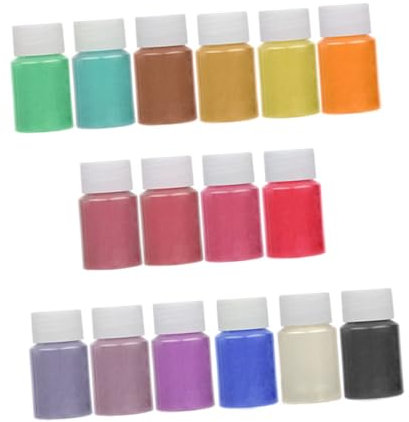 DIYEAH 16er-pack Perlglanzpigmente Seifenherstellung Nagelkunst Kosmetik Epoxidharz Kunstbedarf Sicher Für Die Haut