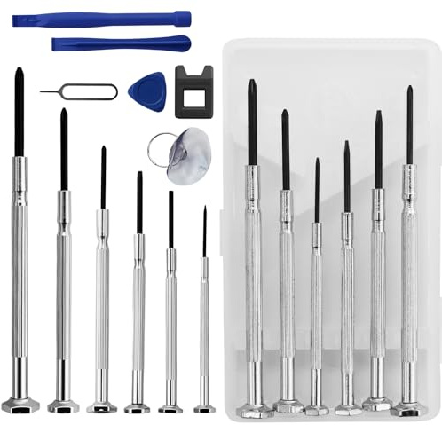 6 in 1 Mini Feinmechaniker Schraubendreher Set,Uhrmacherwerkzeug Set, Brillen und Uhrmacher Repair Gläser Kleine Schraubenzieher Präzisionsschraubendreher