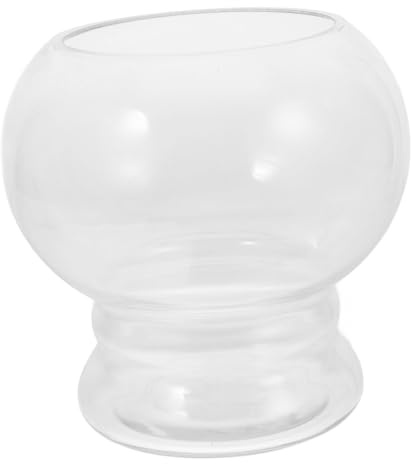 VALICLUD Transparente Glas-fischschale Kleine Runde Glas-aquarien Tisch-Blumen Mini-landschaftsaquarium -Fisch für Dekoration Fisch für Zuhause oder Büro Einfache Sicht