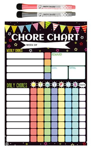 Magnetiskt arbetskort – 19 x 30 cm, whiteboard-blad, beteende spårare
