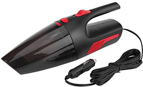 Fydun 12V 120W Kabelgebundener Auto-Staubsauger, Tragbarer Nass-Trocken-Staubsauger mit LED-Licht für die Effektive Reinigung des Autoinnenraums