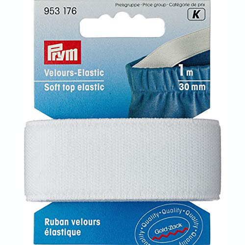 Prym Velour-Elastic 30 mm weiß