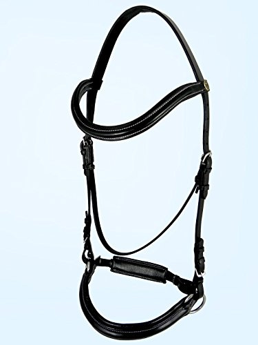 Crownclub Kaiser Otto gebisslose Trense Sidepull mit weißer Naht