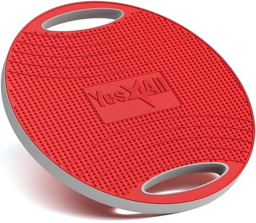 Yes4All D25M Balance Board inkl, Wackelboard Sport mit Griff und Rutschfester Oberfläche; Wackelbrett Balance Board Ø 40cm - Ø 41cm, Farbenfroher für Ihr Stabilitäts- und Ganzkörpertraining