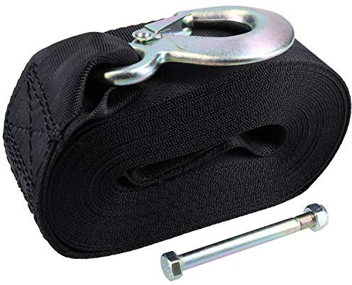 Heavy Duty 63mm Wide Trailer Winch Strap Boat Jetski & Car Trailers 8m with Bolt