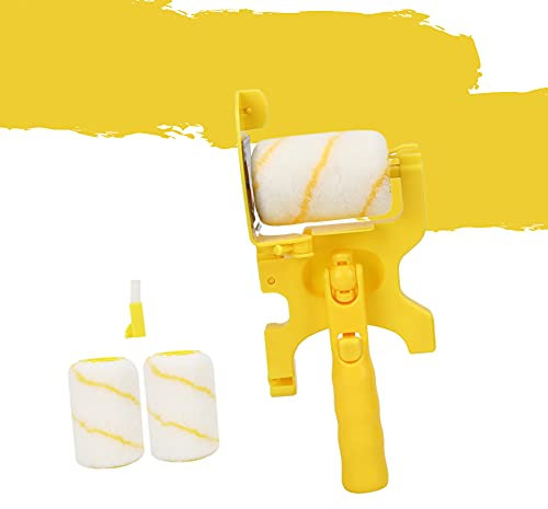 Kit rullo di vernice, pennello per bordi, set di rulli per rullo e pennello, strumento per la sicurezza del soffitto della parete della stanza di casa, con 2 rulli, 1 pennello, 11,8 x 4,7 x 2,5 pollic