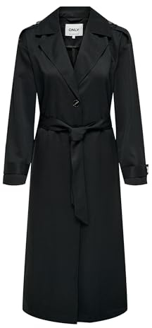 ONLY Trench femminile ONLLINE Trench, Nero, XS