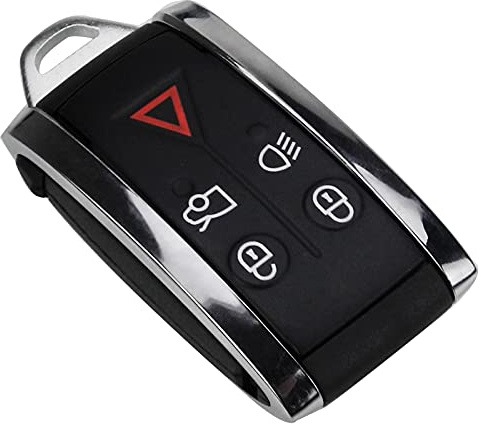 5 Tasten Autoschlüssel Fernbedienung Jaguar XF XK XKR X-Type S-Type | Ungeschnittenes Schlüsselblatt, 2007-2012, Auto Fernbedienung,Schlüsselanhängergehäuse