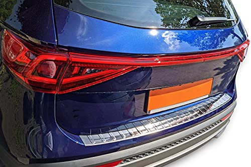 Recambo | Protector de Parachoques Trasero | Compatible con Seat Tarraco | Tipo KN | a Partir de 2018 | Acero Inoxidable Cromado | Protección Borde de Carga