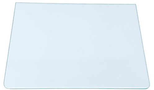 Glas Revolution Kühlschrank Einlegeboden - Klarglas 4 mm – Glasplatte, 2 abgerundete Ecken, alle Maße lieferbar (89,96 EUR/qm) - 455 mm x 295 mm