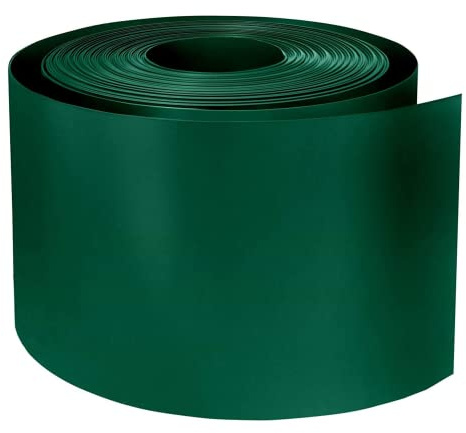 FORTENA Polypropylen Zaun Sichtschutzstreifen – 26 m lang, 19 cm hoch, Sichtschutzband mit Form Basic - in fünf Farben, optimaler Sichtschutz für Ihren Zaun (RAL 6005 (Grün))