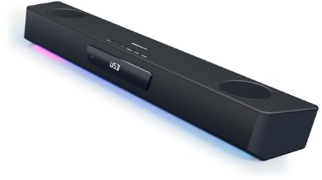 CREATIVE Sound Blaster Katana SE, Soundbar da gaming multicanale, potenza di picco di 180 W, design bi-amplificato a 4 driver, tecnologia Super X-Fi e illuminazione RGB