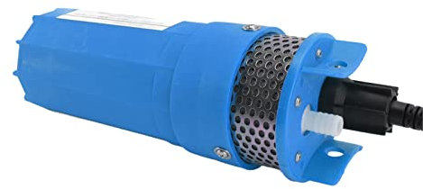 JMorCO Pompe Submersible, Pompe à Eau Solaire pour puits Profond 6,5 L, Coque alimentée par Batterie, déconnexion Rapide, Levage de 230 Pieds pour Bassin (Bleu)
