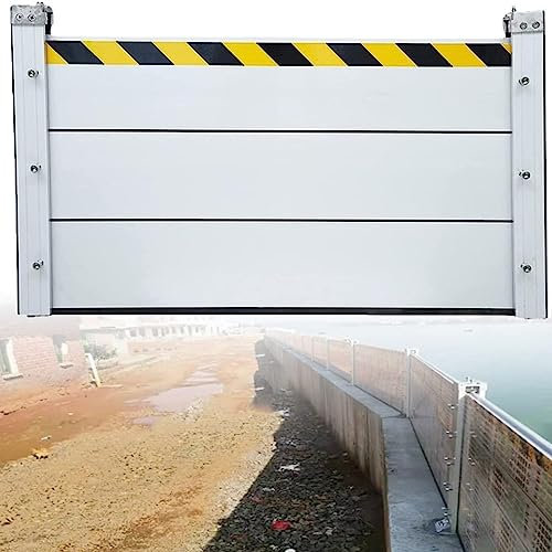 DEHIWI Hochwasserschutz Barriere Mobiler Hochwasserschutz Aluminium Dammbalkensystem,Hochwassersperre Wasserabweiser,Einfache Montage und Demontage,150cm*60cm