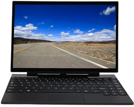 Ordinateur Portable 14,0 Pouces, écran Tactile HD 2,2K 60 Hz 2 en 1 avec Clavier Magnétique Détachable, Mémoire 16 Go pour Processeur 4 Cœurs, Wi-FI 5G BT4.2, (16 Go + 512
