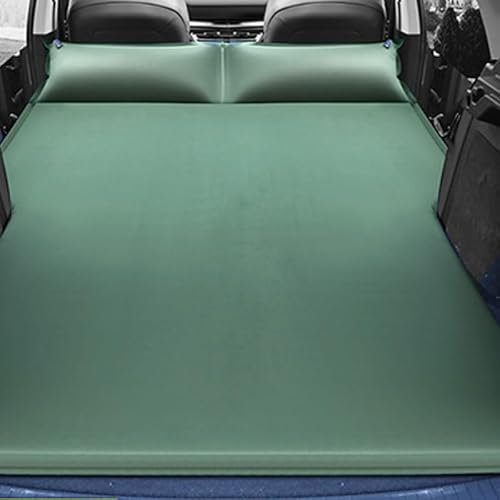 NOVSKI Für OPEL Vauxhall Mokka X 2013-2018 Matratze Auto Luftbett,Tragbar Dickere Rücksitz Kofferraum Reisen Luftkissen Reise Campingzubehör,F-Green