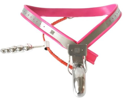 Metal Unsichtbar Keuschheitsgürtel Herren mit Analplugs Chastity Cage Male Einstellbar Y Art Peniskäfig Edelstahl Cock Cage Bondage Keuschheit Höschen SM Extrem Sex Spielzeug Für Männer(100/110cm (39
