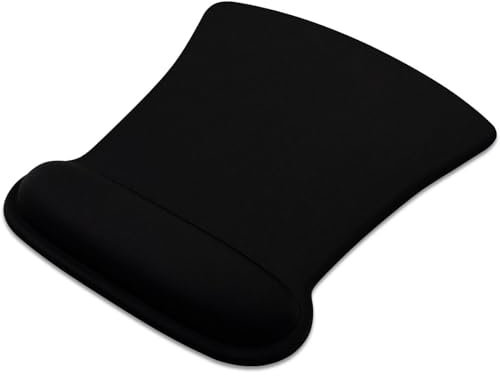 MODE BLEND Gaming Mouse Pad Round Non-Stitched Edge Precision & Speed Rubber Base for Stable Grip on Smooth Surfaces with Non-Slip for Computer PC Laptop Office & Home (25X20 CM (With Wrist Foam))