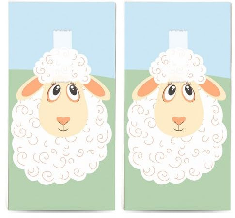 20 einzelne Taschentücher Tiermotive Frühlingsschaf. 2 Packungen mit 10 einzelnen Papiertaschentücher bedruckt als Geschenk.