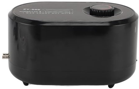 Aquarium-Luftpumpe Effizienter, Leiser Betrieb, Verstellbare Luftpumpe für Aquarien, für Optimierten Sauerstoffgehalt, 4400 MAh Leistungsstarke Kompakte Aquarium-Sauerstoffpumpe