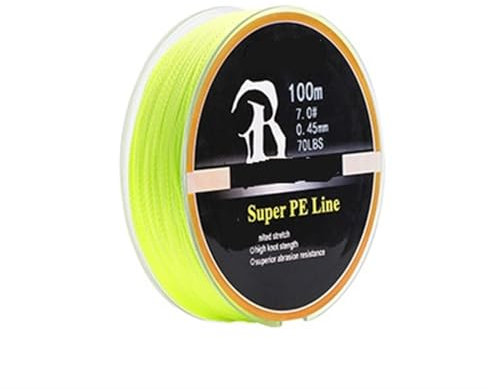 LPHFDCS Geflochtene Angelschnur 4 stränge 100m Geflochtene Angelschnur Super PE Linie Multifilament Angelschnur Glatte Angelschnur Geflochten(Yellow,3.0)